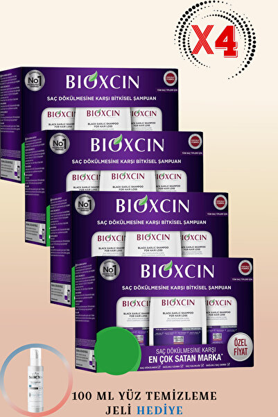 Bioxcin Herbal Black Garlic Shampoo 300 ml Buy 3 Get 2 4 Pcs + 100ml Face Was...