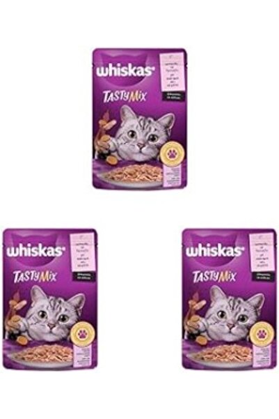 Whiskas Pouch Tastymix Sos İçinde Somonlu Ve Havuçlu Yetişkin Kedi Konservesi...