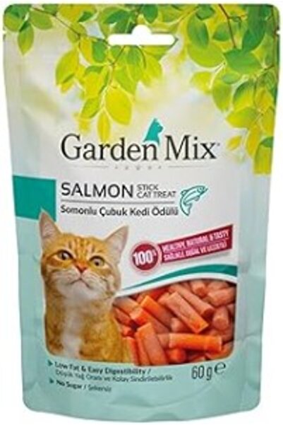 Gardenmix Garden Mix Somonlu Düşük Yağlı Şekersiz Kedi Ödül Maması 60 gr CK55...