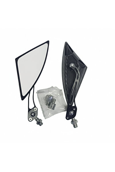 Arora Cappucino ayna üçgen yarasa karbon desenli 50 cc 125 cc uyumlu