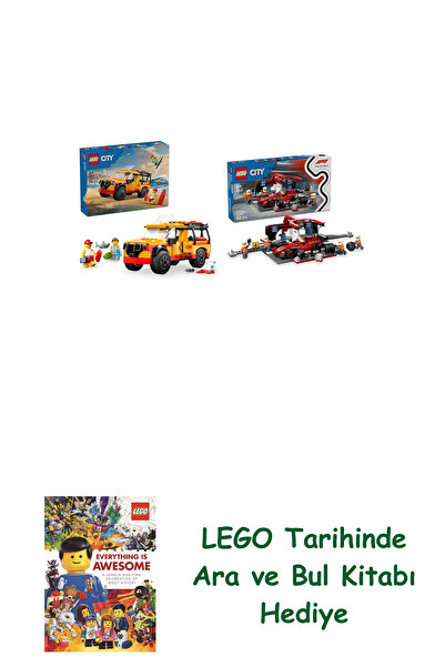 Bloomsbury مجموعة مركبات ليغو 56 (60453 + 60443) + هدية كتاب ليغو أرا وبل