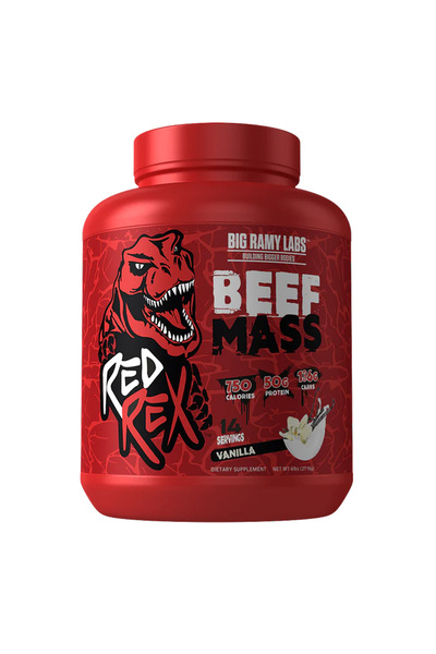 BIG RAMY LABS RedRex Beef Mass Gainer, Vanilla, 6 LB, Build Lean Muscle Mass