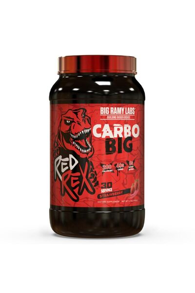 BIG RAMY LABS Red Rex Carbo Big, Strawberry, 3.3 LB, Unstoppable Performance