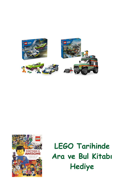 Bloomsbury مجموعة مركبات ليغو 36 (60415 + 60447) + هدية كتاب ليغو أرا آند بول