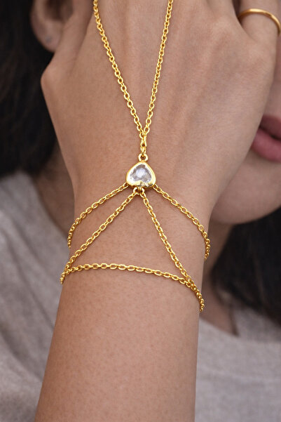 charmove ile kendinizi şımartın Gold Color Heart Women's Shahmeran Bracelet F...