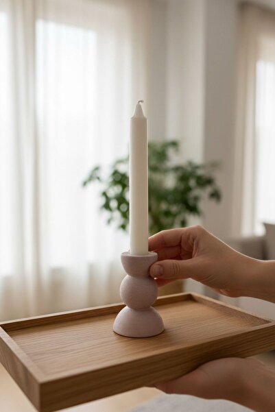 Bihome Ev Dekor & Hediyelik Modern Mermer Desenli Mumluk – Porselen Tozu Deko...