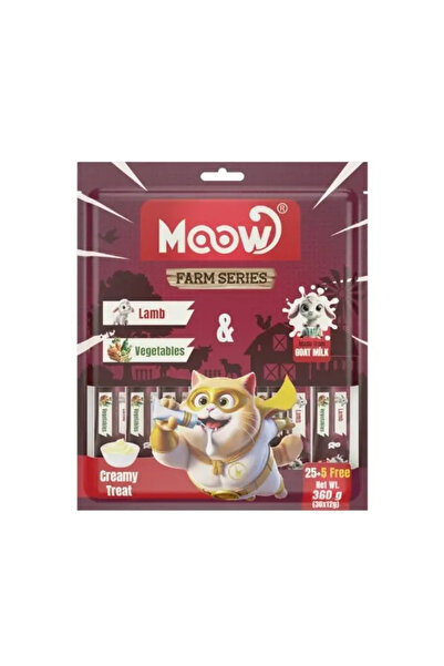 MOOW طعام سائل للقطط البالغة مع لحم الضأن والخضروات وحليب الماعز، قطعة واحدة ...