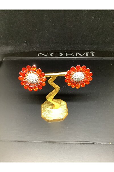 Noemi Zirkon taşlı klipsli çiçek küpe