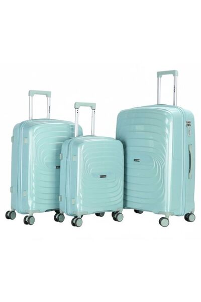 VIPTOUR 3-piece luggage set, soft polypropylene travel bag with sturdy zipper...