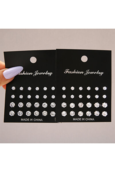 choice2 24 pairs cz Maximum 36 Pairs Shiny Zircon Stud Earrings Set for Women...
