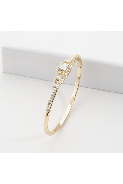 Zuum XUPING ÖZEL SERİ 14K BAGET TAŞLI KELEPÇE ÇELİK BİLEKLİK