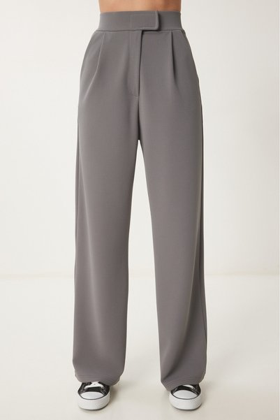 blue da Line Women's Lycra Velcro Closure Palazzo Trousers