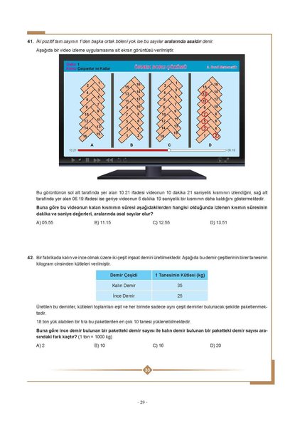 Yetsis Yayınları LGS 8. Sınıf Matematik Kazanım Testleri