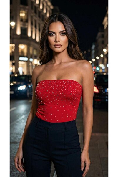 Maximix taşlı bodysuit