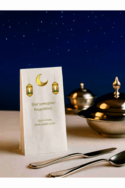 Baskı Adresi Matbaa & Promosyon İftar Yemeğime Hoş Geldiniz Yazılı Gold Renk ...