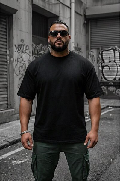 Oksit Kapty Ανδρικό T-Shirt μεγάλου μεγέθους, βαμβακερό, με λαιμόκοψη ποδηλάτ...