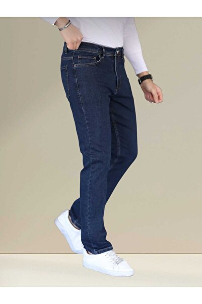 KING SEZAR Erkek Kot Pantolon Fit Boru Paça Esnek Likralı Jeans Kot Pantolon