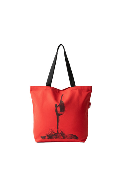 Baghashtag حقيبة باليه مطبوع حمراء اللون