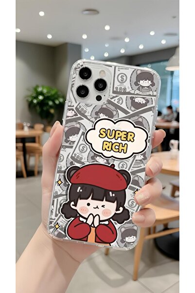 Caselya iPhone 11 Compatible Patterned Transparent Phone Case Daily Protectio...