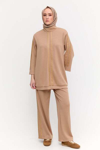 Setrms Şerit Detaylı Örme Pantolon