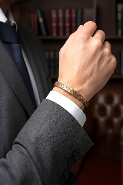 Sevil Gülgün Atelier Pure Copper Handmade Hammered Men's Bracelet - Healing T...