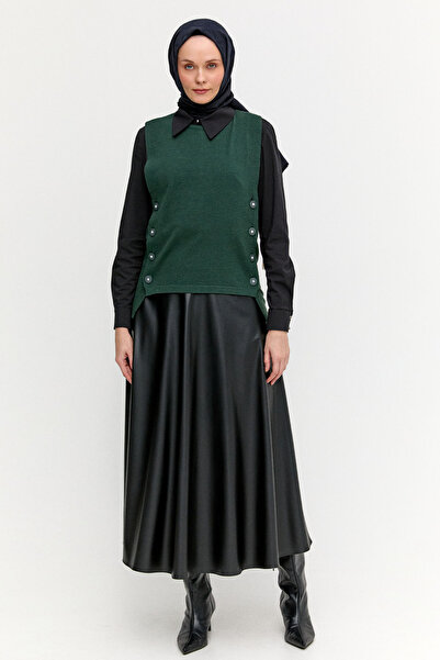 Setrms Düğme Detaylı Triko Bluz