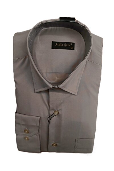 nightblack Ανδρικό λευκό κανονικό πουκάμισο / Comfortable Fit Easy Iron