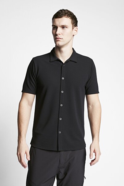 Lescon Black Men's Outdoor Short Sleeve Shirt 23Y-1058
