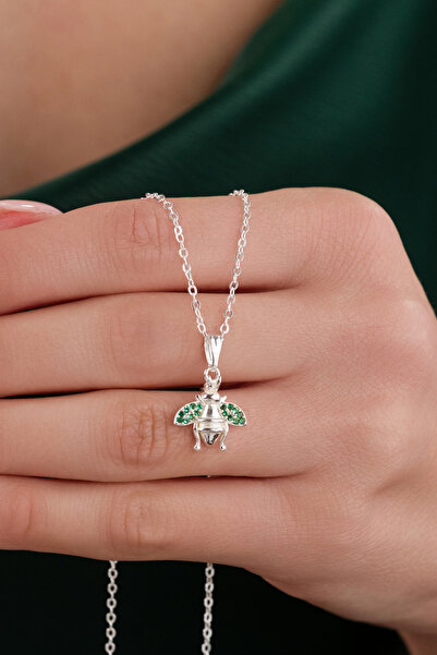 anadolusilver Balın Aşkı Arı Kolyesi | 925 Ayar Gümüş Kolye | Renk Seçenekli