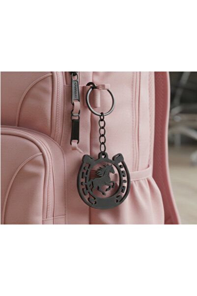 Yerli Anahtarlık At Nalı Modeli Nal İçerisinde At