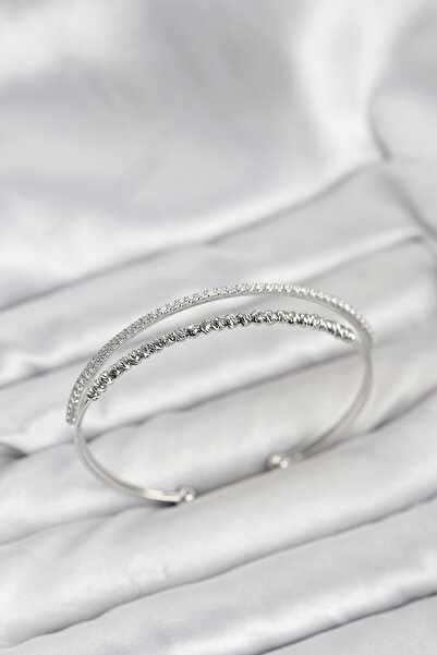 blackpure Dadya Dorika Model Brass Silver Color Women's Bracelet 1216165