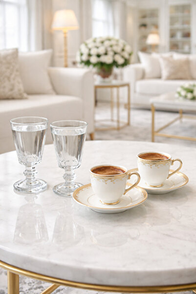 Emsay Store Vinal Kahve Yanı Cam Kahve Bardağı – 2’li Set | Minimal & Şık Tas...