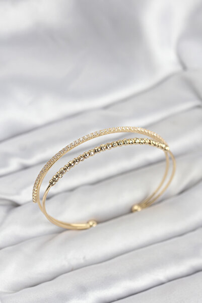 blackpure Dadya Dorika Model Brass Gold Color Women's Bracelet 1216165