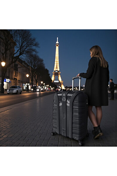 kapella ACCORD KIRILMAZ PP VALİZ SİYAH BÜYÜK BOY