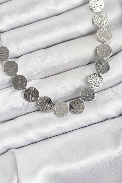 blackpure Dadya Round Plate Model Silver Color Women's Necklace 1216165