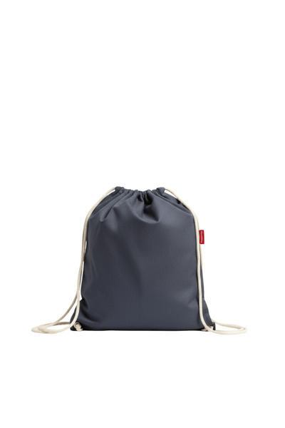 Baghashtag Baskısız Büzgülü Gri Sırt Bez Çanta