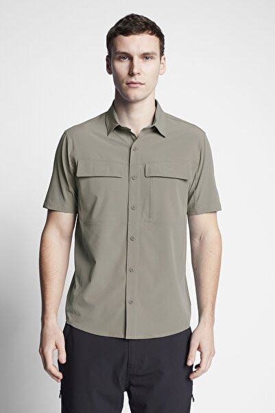 Lescon Khaki Men's Outdoor Short Sleeve Shirt 23Y-1052