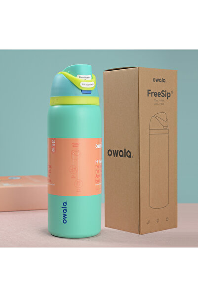 owala Insulated Stainless Steel Water Bottle with Straw, 32oz (0.94L) BPA-Fre...
