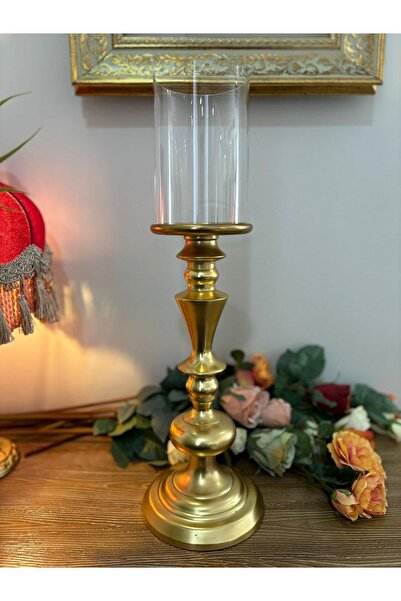 DoraHomeDekor Metal büyük boy şamdan 52 cm