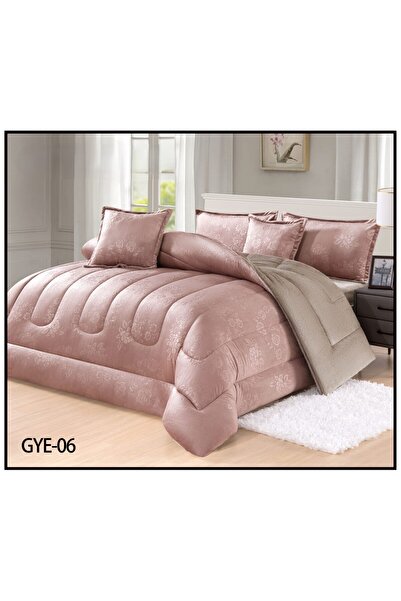 silk طقم مفرش نفرين ملكي شتوي سادة محفر مخمل فرو 8 قطع مقاس 240*220 سم