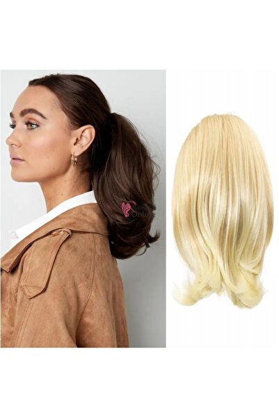 amelie Extensie de par coada tip Mesa usor ondulata cu elastic de 32 cm Blond...