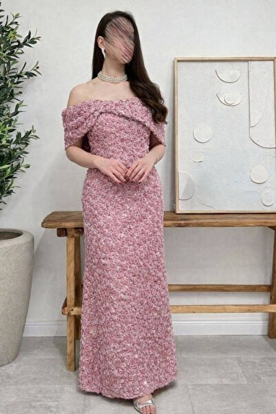 RWETA Pink rose evening dress