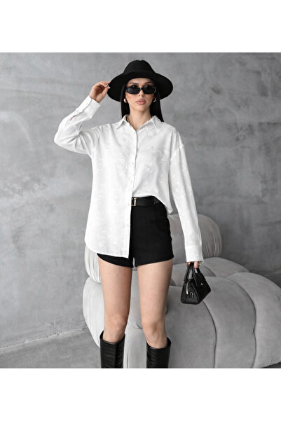 DİMA Patterned Jacquard Satin Shirt