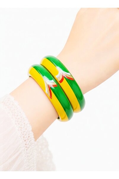 Style Indian Traditional Dual-Tone Glass Bangles