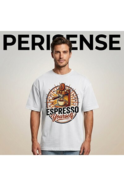 YRN COLLECTION Unisex T-shirt με στάμπα "Espresso Yourself", από χτενισμένο β...