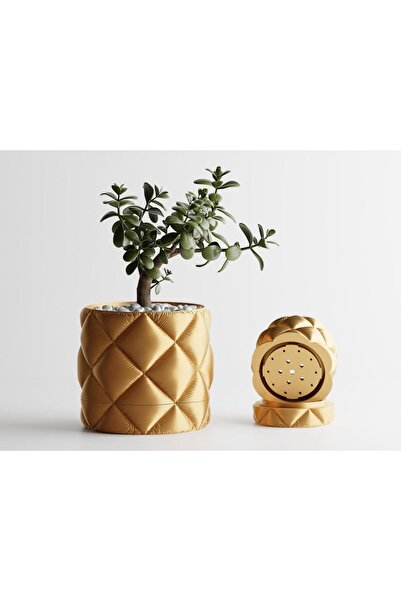 Sani Decorative pot Sani, Atlanta, small 91 x 91 x 85 mm, Gold