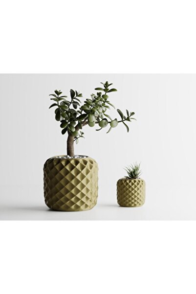 Sani Decorative pot Sani, Diamond, 94 x 94 x 200 mm, Bronze