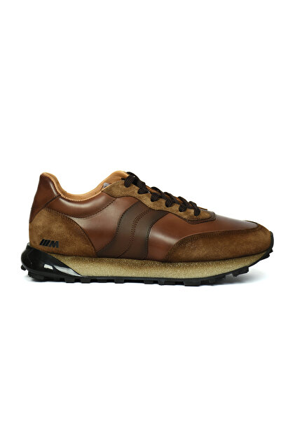 Msport M2969 Tan Patent Leather Genuine Leather Men's Shoes
