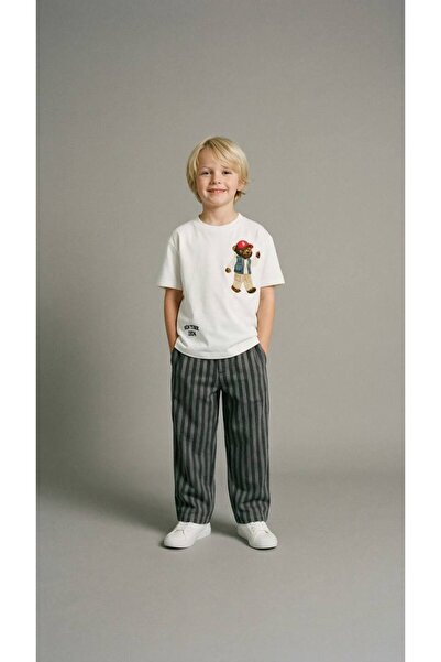 Alvadonna SET PENTRU BĂIEȚI CU PANTALONI CU DRESURI CU MODEL DE URȘ