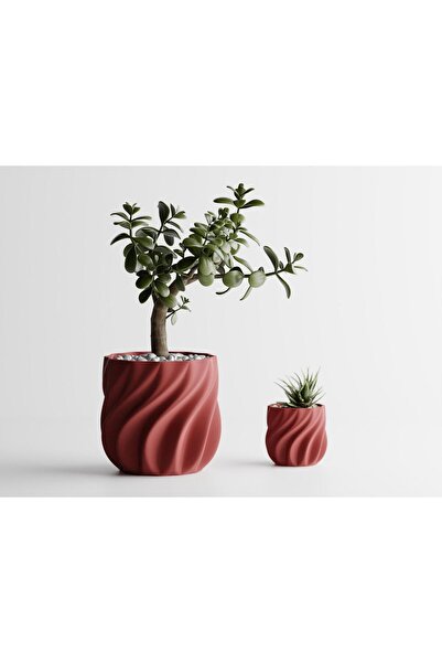 Sani Ghiveci decorativ Sani, Venice 119 x 119 x 112 mm, Roșu închis mat
